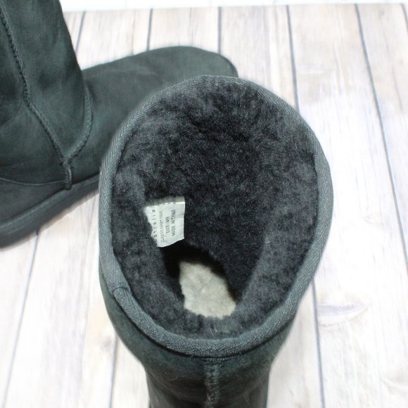 UGG Suede Sheepskin Insulated Winter Boot Size W 9 - Picture 7 of 9